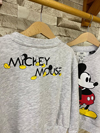 AYSBEBE Mickey Baskılı Kız Çocuk Sweatshirt