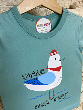 AYSBEBE ÇOCUK TİŞÖRT LITTLE MARINER MARTI DESENLİ