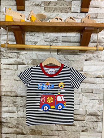 AYSBEBE ÇOCUK TİŞÖRT FIRE FIGHTER İTFAİYE DESENLİ