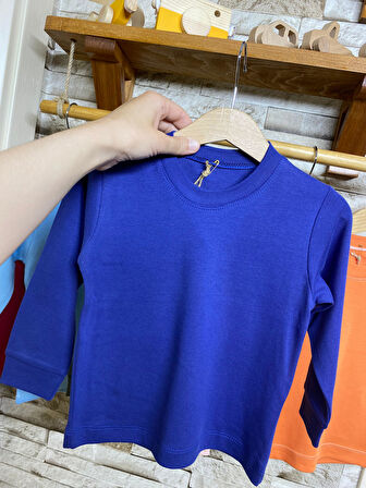 Basic Likralı Uzun Kol Çocuk Tişört 