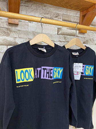 Koton Erkek Çocuk Slogan Baskılı Uzun Kollu T-shirt