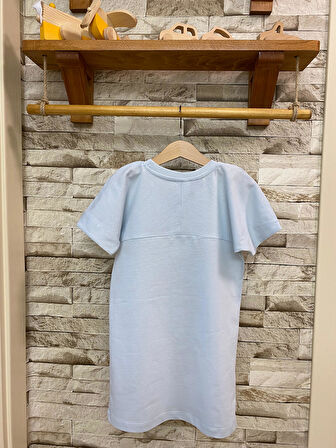 AYSBEBE MINNIE BASKILI KIZ ÇOCUK TUNİK ELBİSE