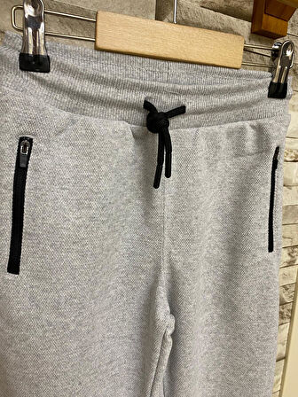 Defacto Beli Paçası Lastikli Pike Basic Düz Erkek Çocuk Eşofman Altı