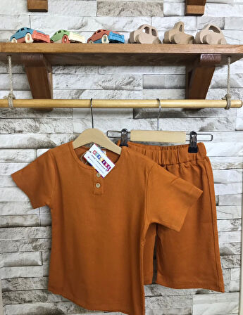 AYSBEBE Erkek Çocuk Şortlu Kaşkorse Takım Kısa Kollu