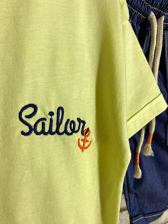 AYSBEBE SAİLOR ÇAPA MOTİFLİ ERKEK ÇOCUK TAKIM