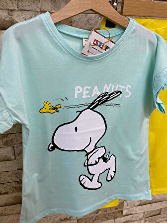 AYSBEBE Tişört + Kapri Tayt Kız Çocuklar için Yazlık Takım