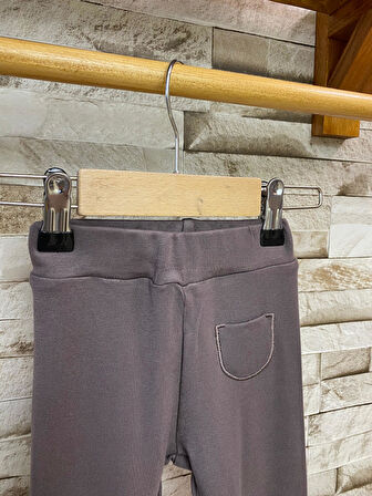 AYSBEBE KALP NAKIŞLI ÇİZGİLİ TİŞÖRT + TAYT BUZİ KUMAŞ TAKIM