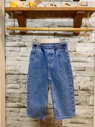 LACİEL PARİS FİYONK NAKIŞLI KIZ ÇOCUK KOT PANTOLON