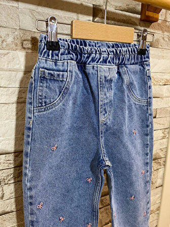 LACİEL PARİS FİYONK NAKIŞLI KIZ ÇOCUK KOT PANTOLON