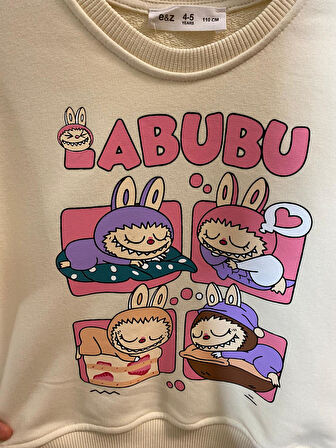 AYSBEBE LABUBU BASKILI SWEAT KIZ ÇOCUK
