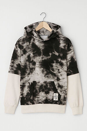 AYSBEBE BATİK DESENLİ KAPŞONLU SWEAT UNISEX