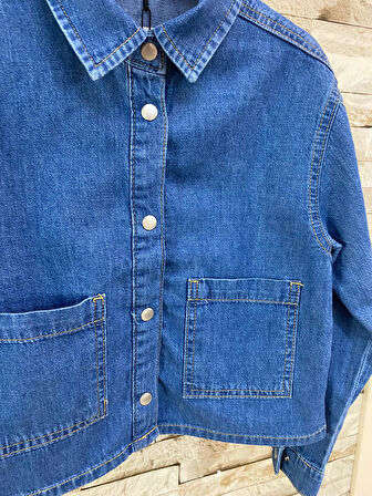 Jean indigo Kız Çocuk Ceket