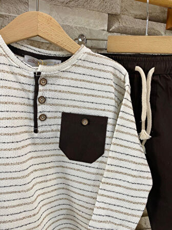 MİNİZOO BABY DOKUMA PANTOLONLU ERKEK ÇOCUK TAKIM