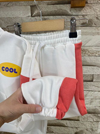 LACIEL PARIS COOL SLOGANLI YAKALI FERMUARLI KIZ ÇOCUK EŞOFMAN TAKIM