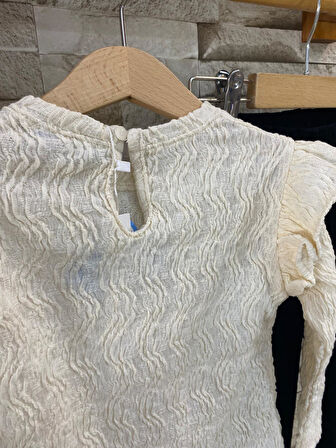 LACIEL PARIS KADİFE PANTOLON BÜRÜMCÜKLÜ BLUZ KIZ ÇOCUK EŞOFMAN TAKIM