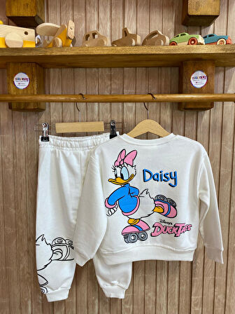 DUCK BASKILI KIZ ÇOCUK EŞOFMAN TAKIM