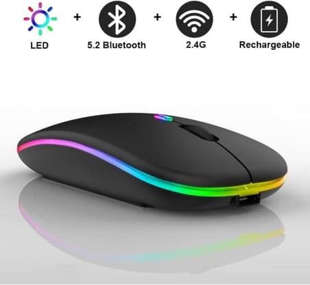 RGB Işıklı Kablosuz Bluetooth Klavye Mouse Seti Şarjlı Ultra Slim Tablet Telefon Windows Uyumlu