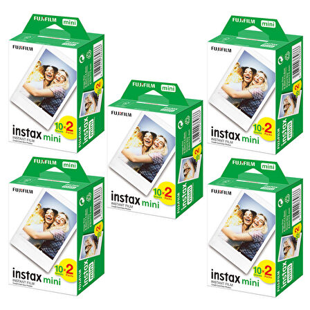 Instax Mini Film Rulo 20'li Instax Mini 9-11-90 Uyumlu 5'li Set 100 Poz-FOTSN00005-5MK
