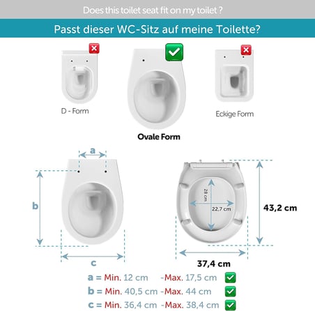 | Klozet oturağı, otomatik kapanmalı klozet kapağı, D/O şeklinde 2.0, çıkarılabilir klozet kapağı, beyaz (Junior)