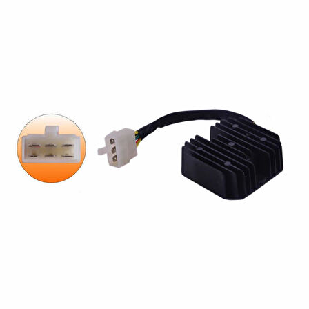 Motobir Konjektör 6 Kablolu Tek Soket Scooter