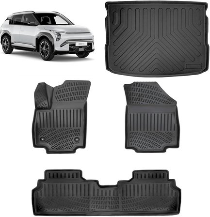 Kia EV3 2024 ve Sonrası 3D Havuzlu Paspas ve Üst Konum Bagaj Havuzu Set