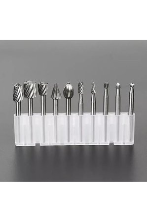 Dremel Uyumlu Mini Oyma Gravür Uç Seti 10'lu Ahşap Metal Plastik için, 7430000722462