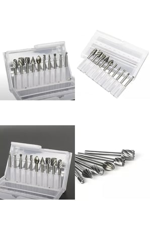 Dremel Uyumlu Mini Oyma Gravür Uç Seti 10'lu Ahşap Metal Plastik için, 7430000722462