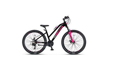 ÜMİT 2479 MOTION L-2D KADIN DAĞ BİSİKLETİ 305H 24 JANT 21 VİTES SİYAH PEMBE