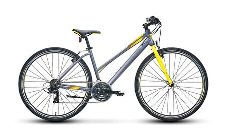 CARRARO SPORTIVE 322 KADIN ŞEHİR BİSİKLETİ 480H V 28 JANT 21 VİTES MAT ANTRASİT SARI KOYU SARI