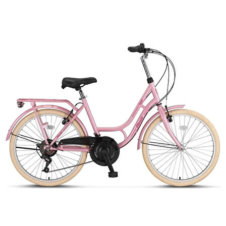 ÜMİT 2641 STITCH-L KADIN ŞEHİR BİSİKLETİ V 26 JANT 21 VİTES PEMBE