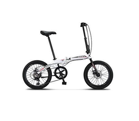 ÜMİT 2037 FOLDING-2D KATLANIR BİSİKLET 20 JANT 6 VİTES WHİTE SİLVER RED