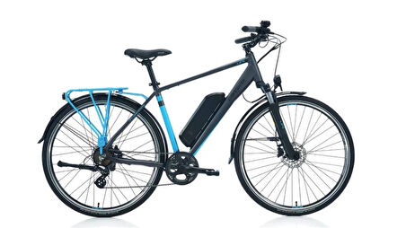 CARRARO E-LINE eLIFE 2.1 ERKEK ŞEHİR BİSİKLETİ 470H HD 28 JANT 7 VİTES MAT ANTRASİT-MAVİ-SİYAH