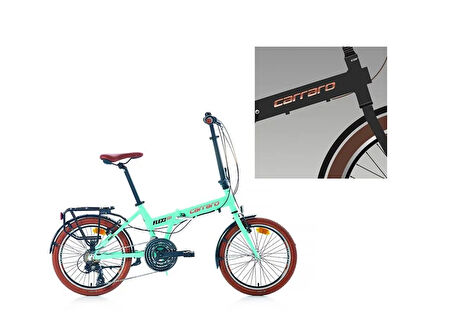 CARRARO FLEXI 121 KATLANIR BİSİKLET 350H V 20 JANT 21 VİTES MAT HAKİ SİYAH BAKIR