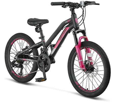 ÜMİT 2079 L-2D MOTION ERKEK KIZ BİSİKLETİ 254H V 20 JANT 21 VİTES SİYAH PEMBE