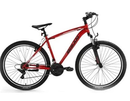 BİSAN LEON ERKEK DAĞ BİSİKLETİ 34CM V 24 JANT 21 VİTES BAYRAK KIRMIZISI SİYAH