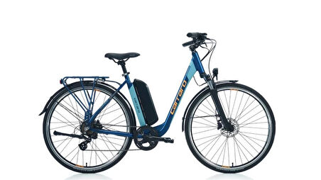 CARRARO E-LINE eCOMFORT 2.1 UNISEX ŞEHİR BİSİKLETİ 470H HD 28 JANT 7 VİTES MAT NAVY MAVİ-TURUNCU