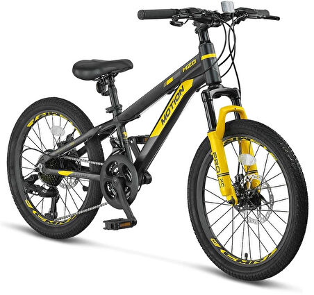 ÜMİT 2078 M-2D MOTION ERKEK ÇOCUK BİSİKLETİ 254H V 20 JANT 21 VİTES SİYAH SARI