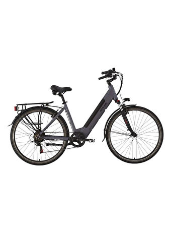BİSAN MOON ELEKTRİKLİ BİSİKLET 47CM V 28 JANT 7 VİTES METALİK GRİ SİYAH