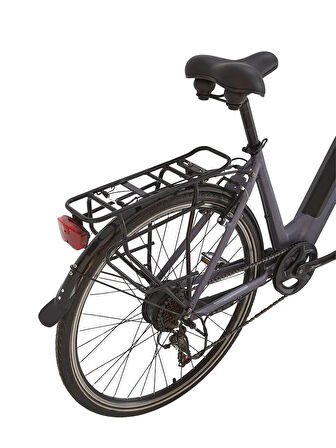 BİSAN MOON ELEKTRİKLİ BİSİKLET 47CM V 28 JANT 7 VİTES METALİK GRİ SİYAH
