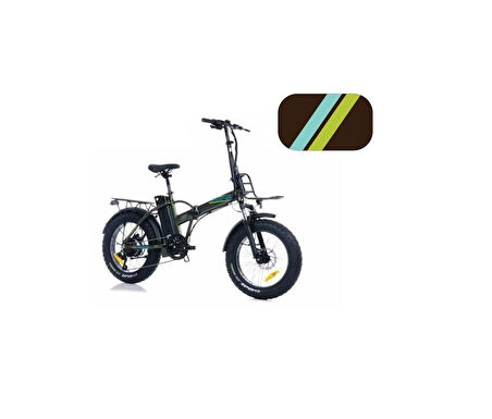 CORELLİ BROSTER MOONER FAT BIKE ELEKTRİKLİ KATLANIR BİSİKLET 42CM HD 20 JANT 7 VİTES METALİK KAHVERENGİ