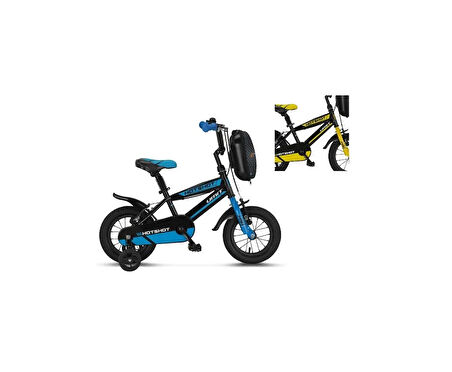 ÜMİT 1210 HOTSHOT-CANTA-V ERKEK ÇOCUK BİSİKLETİ 12 JANT SİYAH SARI