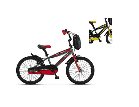 ÜMİT 2010 HOTSHOT-CANTA-V ERKEK ÇOCUK BİSİKLETİ 20 JANT SİYAH SARI