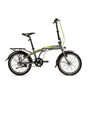 BİSAN FX 3500-NX3 KATLANIR BİSİKLET 32CM V 20 JANT NEX.3 VİTES METALİK GRİ SARI
