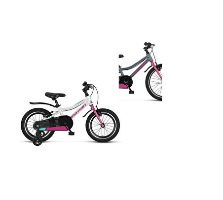 ÜMİT 1674 MOTION KIZ ÇOCUK BİSİKLETİ V 16 JANT ANTRASİT PEMBE