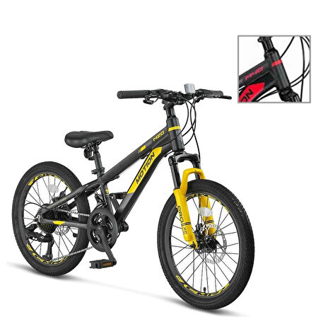ÜMİT 2078 M-2D MOTION ERKEK ÇOCUK BİSİKLETİ 254H V 20 JANT 21 VİTES SİYAH KIRMIZI