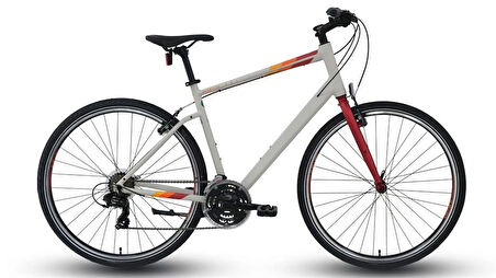 CARRARO SPORTIVE 321 ERKEK ŞEHİR BİSİKLETİ 480H V 28 JANT 21 VİTES MAT GRİ KIRMIZI TURUNCU