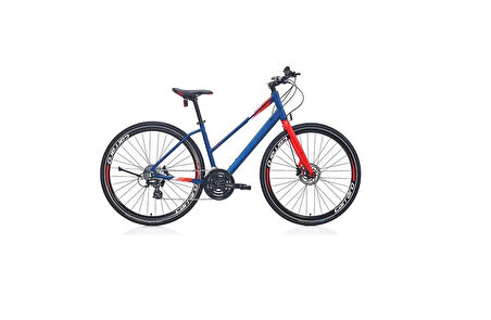 CARRARO SPORTIVE 325 KADIN ŞEHİR BİSİKLETİ 400H HD 28 JANT 24 VİTES MAT LACİVERT NAR ÇİÇEĞİ