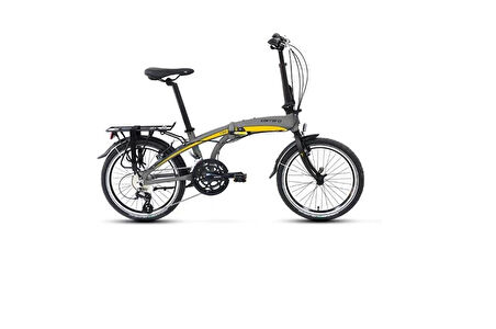 CARRARO FLEXI 116 V KATLANIR BİSİKLET 320H V 20 JANT 16 VİTES MAT KÜL GRİ SİYAH SARI