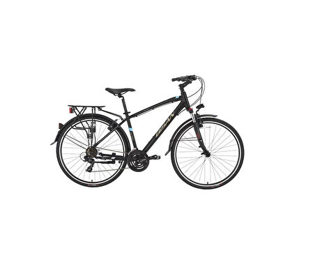 BİSAN TRX 8100 CITY ERKEK ŞEHİR BİSİKLETİ 460CM V 28 JANT 21 VİTES MAT SİYAH MAVİ