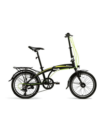 BİSAN FX 3500-TOURNEY KATLANIR BİSİKLET 32CM V 20 JANT 7 VİTES MAT SİYAH SARI
